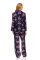 The Lazy Poet Women's Emma Riviera Palms Blue Classic Linen Pajama Set