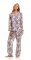 The Lazy Poet Women's Emma Tapestry Blue Classic Linen Pajama Set
