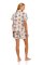 The Lazy Poet Women's Nina Riviera Palm Ecru Linen Short Sleeve Shorts Set