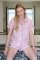 PJ Confidential Women's Olive Cotton Short Sleeve Shorts Set in Pink Gingham