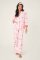 PJ Salvage Tini Time Classic Flannel Pajama Set in Ballet Pink