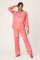 PJ Salvage Let's Get Fizzacle Classic Flannel Pajama Set in Dark Coral