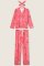 PJ Salvage Let's Get Fizzacle Classic Flannel Pajama Set in Dark Coral