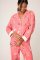 PJ Salvage Let's Get Fizzacle Classic Flannel Pajama Set in Dark Coral