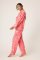 PJ Salvage Let's Get Fizzacle Classic Flannel Pajama Set in Dark Coral