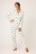 PJ Salvage Sleigh All Day Classic Flannel Pajama Set in White