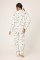 PJ Salvage Sleigh All Day Classic Flannel Pajama Set in White