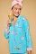 PJ Salvage Pampered Cat Classic Flannel Pajama Set in Blue Elixir