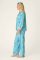 PJ Salvage Pampered Cat Classic Flannel Pajama Set in Blue Elixir