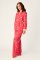 PJ Salvage Dogs Who Brunch Classic Flannel Pajama Set in Dark Coral