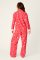 PJ Salvage Dogs Who Brunch Classic Flannel Pajama Set in Dark Coral