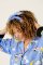 PJ Salvage Cows Jumping Over The Moon Classic Flannel Pajama Set in Peri Blue