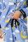 PJ Salvage Cows Jumping Over The Moon Classic Flannel Pajama Set in Peri Blue