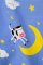 PJ Salvage Cows Jumping Over The Moon Classic Flannel Pajama Set in Peri Blue