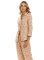 The Lazy Poet Women's Emma Panther Pink Linen Classic Pajama Set