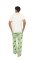 The Lazy Poet Men's Drew Monkey Paradise Cotton Pajama Pant in Green