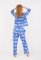 Anorak Women's Snow Leopards Organic Classic Pajama Set in Blue