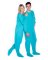 Big Feet Pajamas Adult Aqua Green Jersey Knit One Piece Footy
