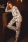 Averie Sleep Rio Zebra Off White Classic Japanese Satin Pajama Set