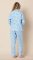 The Cat's Pajamas Women's Bengal Blue Flannel Classic Pajama Set