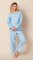 The Cat's Pajamas Women's Bengal Blue Flannel Classic Pajama Set