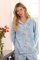 The Cat's Pajamas Women's Bengal Blue Flannel Classic Pajama Set