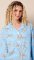 The Cat's Pajamas Women's Bengal Blue Flannel Classic Pajama Set