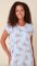 The Cat's Pajamas Women's Bengal Blue Pima Knit Cotton Short Sleeve Sleepshirt
