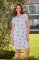 The Cat's Pajamas Women's Bengal Blue Pima Knit Cotton Short Sleeve Sleepshirt