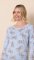 The Cat's Pajamas Women's Bengal Blue Pima Knit Cotton Simple Set