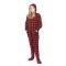 Big Feet Pajamas Kids Red & Black Buffalo Plaid Fleece Hooded One Piece Footy