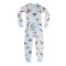 Kids Big Feet Pajamas Dinosaur Union Suit in Blue