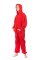 Big Feet Pajamas Kids Red Fleece Hooded Onesie