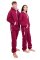 Big Feet Pajamas Adult Hooded One Piece Jumpsuit in Maroon