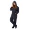 Big Feet Pajamas Adult Navy Plush Hooded One Piece Footy