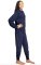 Big Feet Pajamas Adult Navy Blue Jersey Knit Union Suit