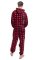 Big Feet Pajamas Adult Red & Black Buffalo Plaid Plush Hooded Onesies