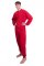 Big Feet Pajamas Adult Red Cotton Jersey Union Suit