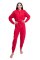 Big Feet Pajamas Adult Red Cotton Jersey Union Suit