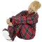 Big Feet Pajamas Adult Red Plaid Flannel One Piece Footy