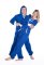 Big Feet Pajamas Adult Hooded One Piece Jumpsuit in Royal Blue