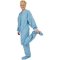 Big Feet Pajamas Adult Turquoise Check Flannel One Piece Footy