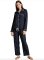 Big Feet Pajamas Women's Flannel Black & White Plaid Classic Pajama Set
