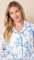 The Cat's Pajamas Women's Bluebird Blossom Flannel Classic Pajama Set