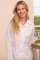 The Cat's Pajamas Women's Classic Stripe Luxe Pima Cotton Pajama Set in Blue