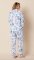 The Cat's Pajamas Women's Fauna Botanica Luxe Pima Cotton Classic Pajama Set