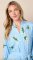 The Cat's Pajamas Women's Bouquet & Bow Pima Knit Cotton Kimono Robe