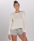 Boxercraft Women's Cuddle Boxy Crew Top in Natural