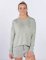 Boxercraft Women's Cuddle Boxy Crew Top in Sage Heather