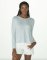 Boxercraft Women's Cuddle Boxy Crew Top in Sky Blue Heather